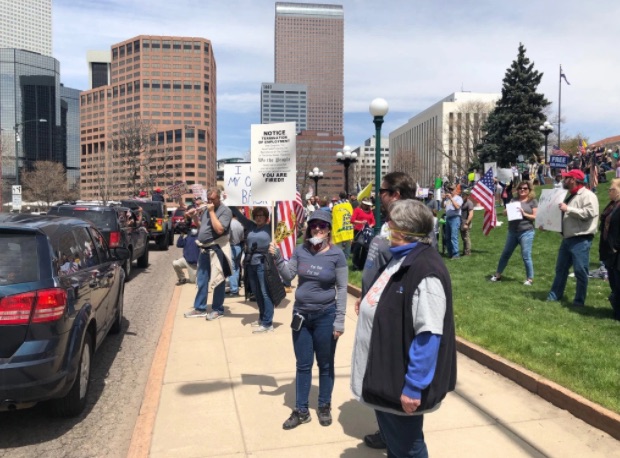 CoronaVirus Protest Denver Apr 19 2020